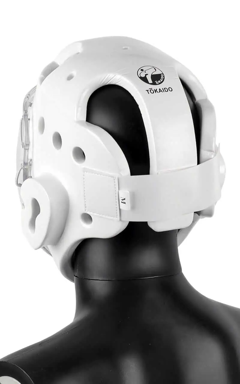 WKF Approved children's helmet, white-.Tokaido