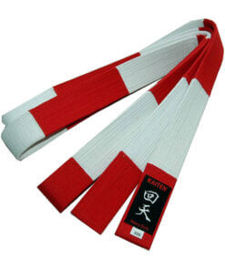 Red and white Karate belt Kaiten