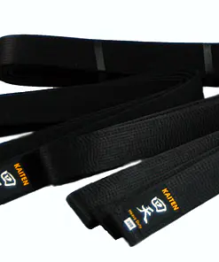 Black cotton karate belt Kaiten extra thick