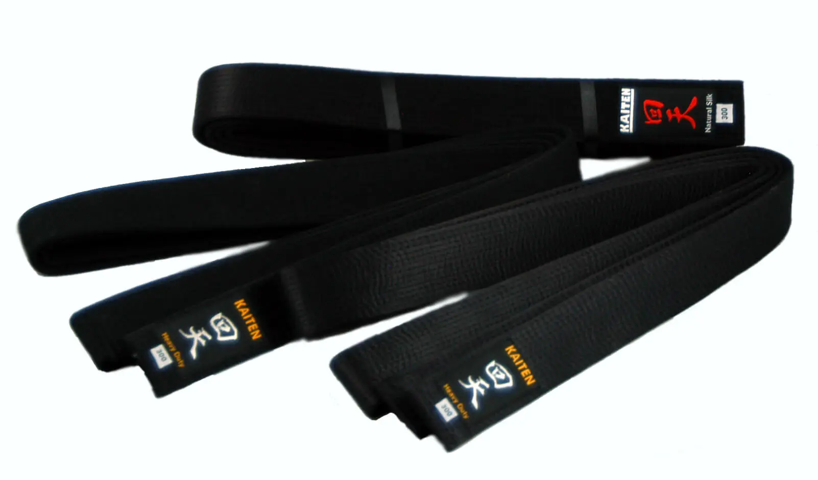 Black cotton karate belt Kaiten extra thick