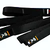 Black belt in natural silk Kaiten extra thick
