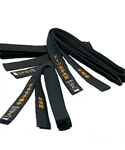 Black satin belt Kaiten