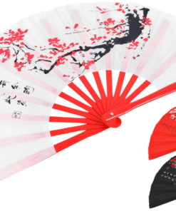 Tai Chi Fan Tai Ji Shan Bamboo – Cherry Blossom Pattern