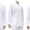 White Viscose and Cotton Tai Chi Top
