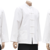 Traditional "Tangzhuang" Long-Sleeved Top, White