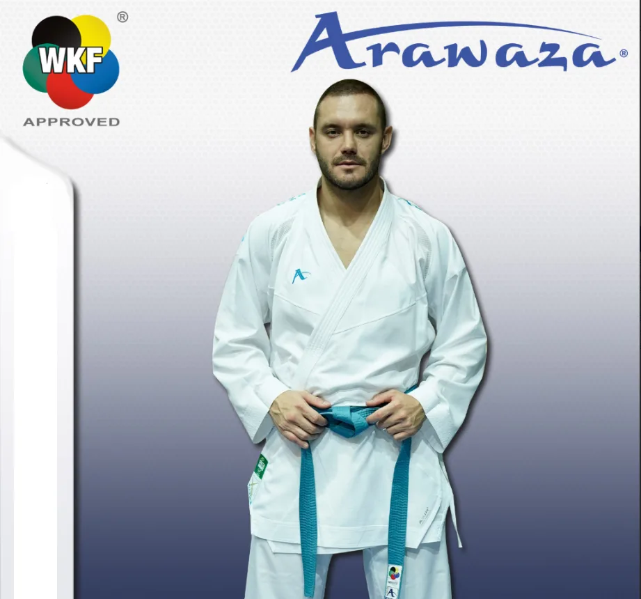 Kimono Karate Arawaza Rev-X Combo Set - Premier League WKF-bleu