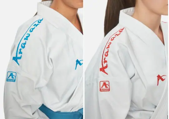 Kimono Karate Kata Deluxe Evo Combo Set - Premier League RED and BLUE - WKF - Arawaza
