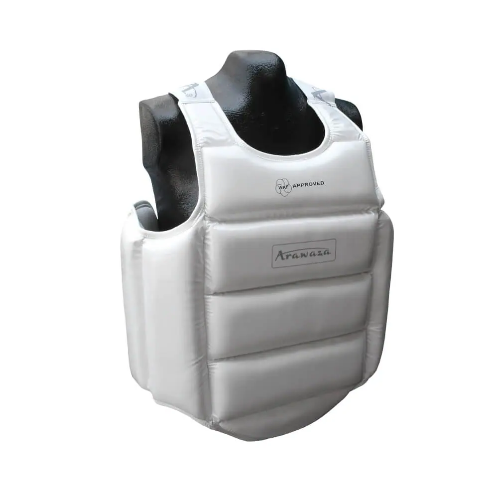 External Body Protector ARAWAZA White - WKF - U-14
