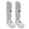 Adidas Karate Shin and Foot Protectors - White - WKF