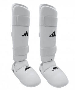 Adidas Karate Shin and Foot Protectors - White - WKF