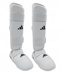 Adidas Karate Shin and Foot Protectors - White - WKF