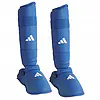 Adidas Karate Shin and Foot Protectors - blue, red - WKF