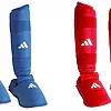 Adidas Karate Shin and Foot Protectors - blue, red - WKF