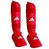 Adidas Karate Shin and Foot Protectors - Red - WKF