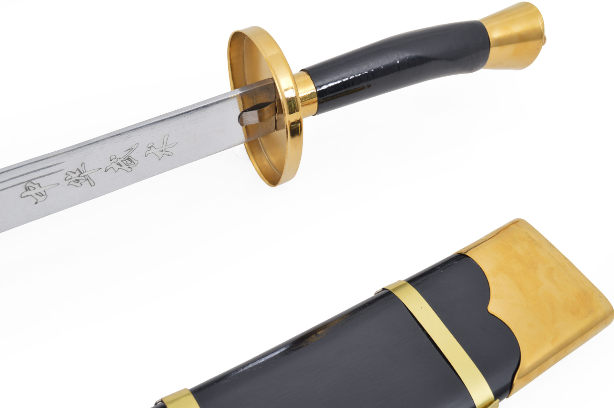 Tai Ji Sword - Tai Chi - Premium - Semi-Rigid Blade (Copie) (Copie) (Copie) (Copie) (Copie) (Copie) (Copie) (Copie) 9 Sabre Kung-Fu - fourreau - Noir