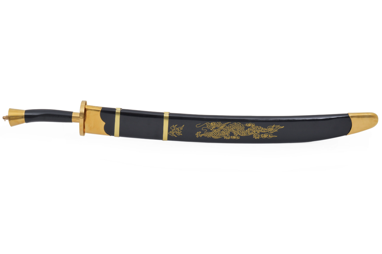 Tai Ji Sword - Tai Chi - Premium - Semi-Rigid Blade (Copie) (Copie) (Copie) (Copie) (Copie) (Copie) (Copie) (Copie) 7 Sabre d'entraînement Kung-Fu avec fourreau - Noir doré
