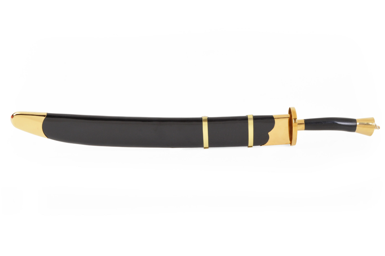 Tai Ji Sword - Tai Chi - Premium - Semi-Rigid Blade (Copie) (Copie) (Copie) (Copie) (Copie) (Copie) (Copie) (Copie) 3 Sabre d'entraînement fourreau - Noir doré