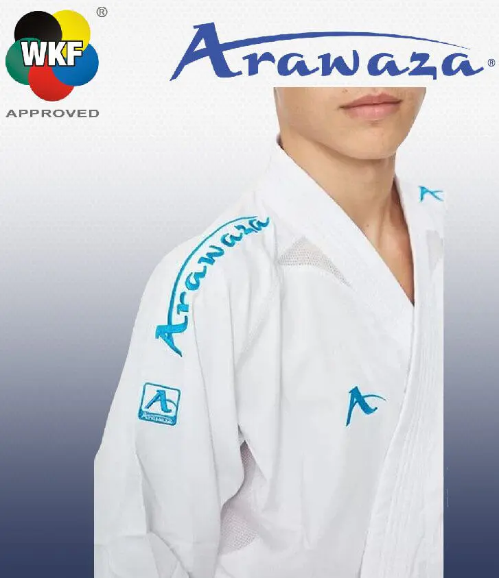 Kimono Arawaza Kumite Deluxe Evo Première League red/blue WKF 7 arawaza-kumite-deluxe-evo-premiere-league-blue-wkf
