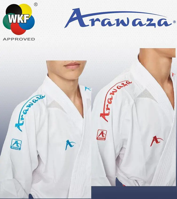 Kimono Arawaza Kumite Deluxe Evo Première League red/blue WKF 3 arawaza-kumite-deluxe-evo-premiere-league-rouge-bleu-wkf