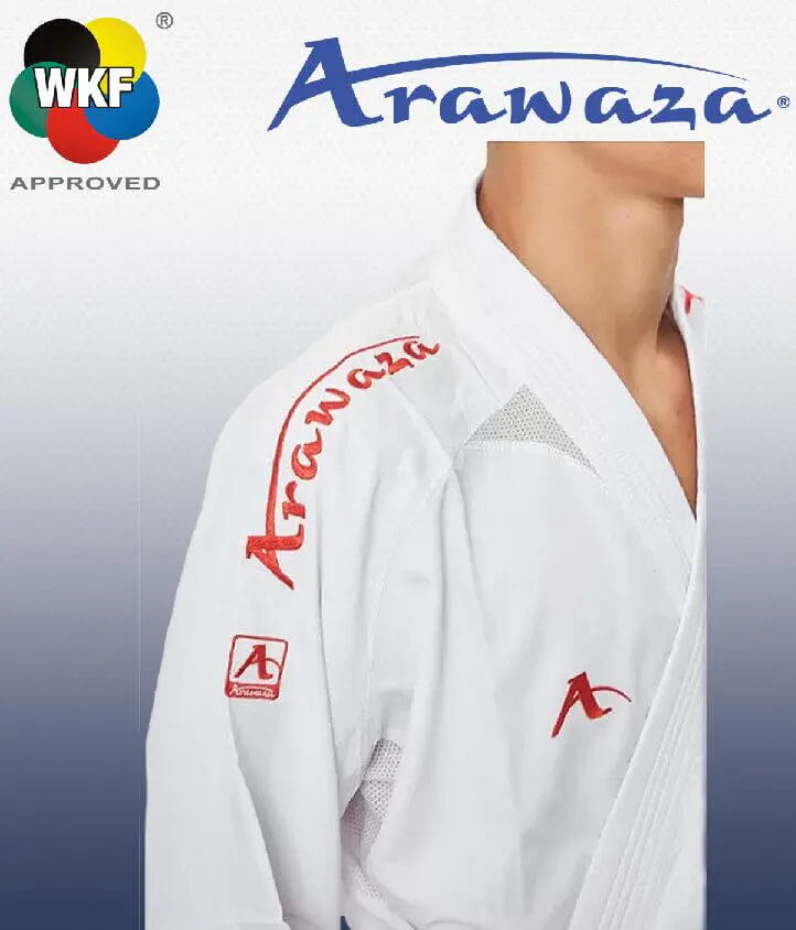 Kimono Arawaza Kumite Deluxe Evo Première League red/blue WKF 5 arawaza-kumite-deluxe-evo-premiere-league-rouge-wkf