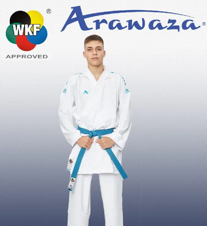 Kimono Arawaza Kumite Deluxe Evo Première League red/blue WKF 4 arawaza-kumite-deluxe-evo-premiere-league-wkf