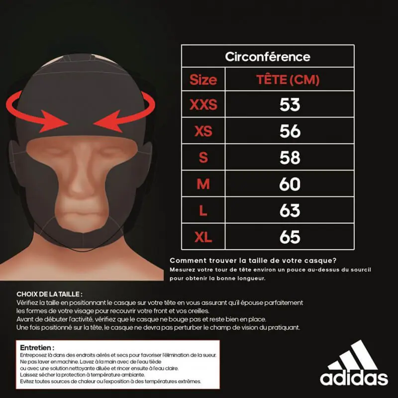 Adidas "Molded" Boxing Helmet blue or red