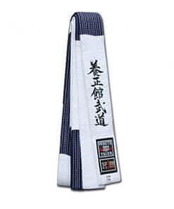 NORIS Master 100% cotton blue and white Yoseikan Budo belt with embroidery