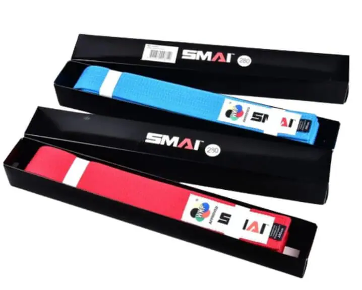 SMAI Deluxe Mixed Karate Belt - WKF 3 Deluxe Mixed Karate Belt
