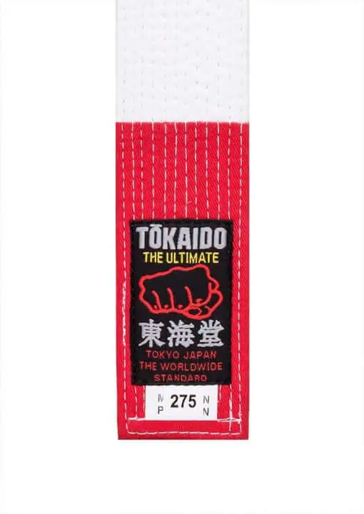 TOKAIDO red and white karate belt - Image 2
