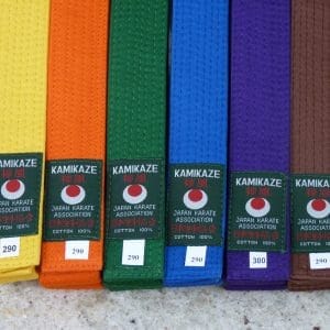 Karate color belts