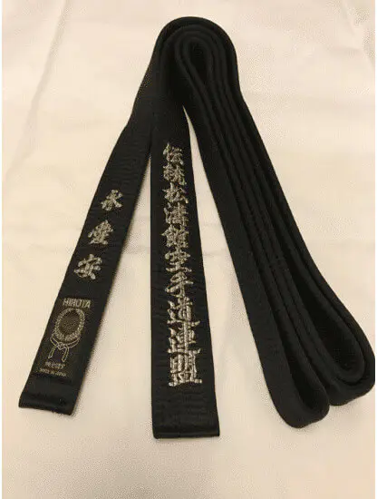HIROTA karate black belt in natural silk - Extra-large