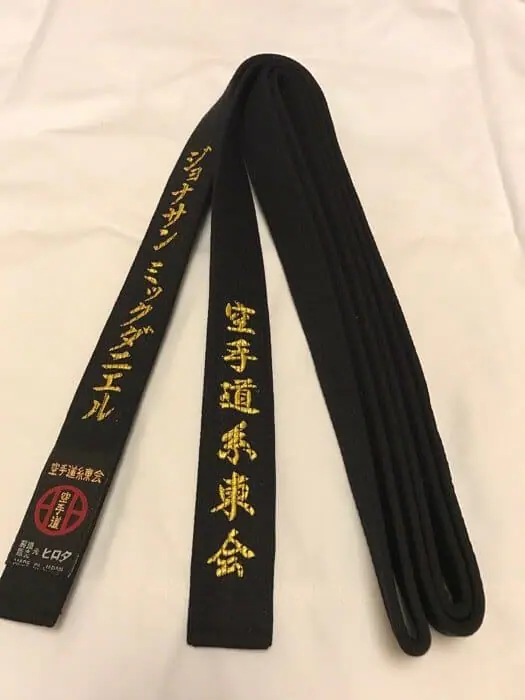 HIROTA 100% cotton karate black belt
