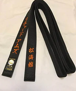 HIROTA Satin high quality black karate belt