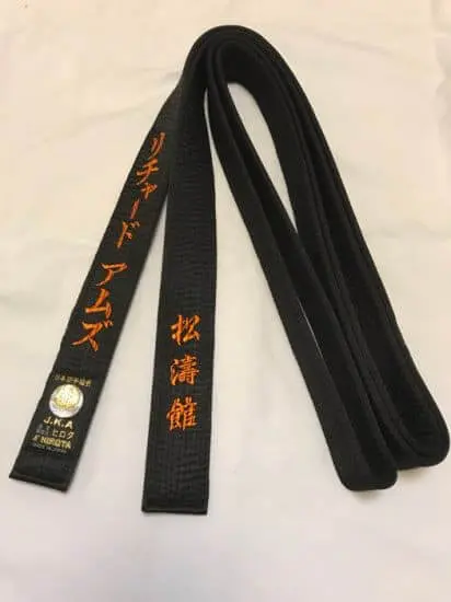 HIROTA Satin high quality black karate belt
