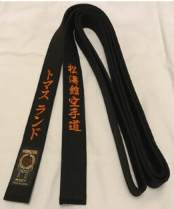 HIROTA Satin karate black belt - Extra-large