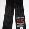 KAMIKAZE Extra Large Black Karate Belt in Natural Silk
