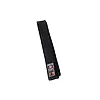 Black Satin Noris White Tiger 320 cm belt embroidered with "karate Do" in yellow