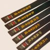 Black SHUREIDO Karate Belt - Cotton or Silk-Satin high quality