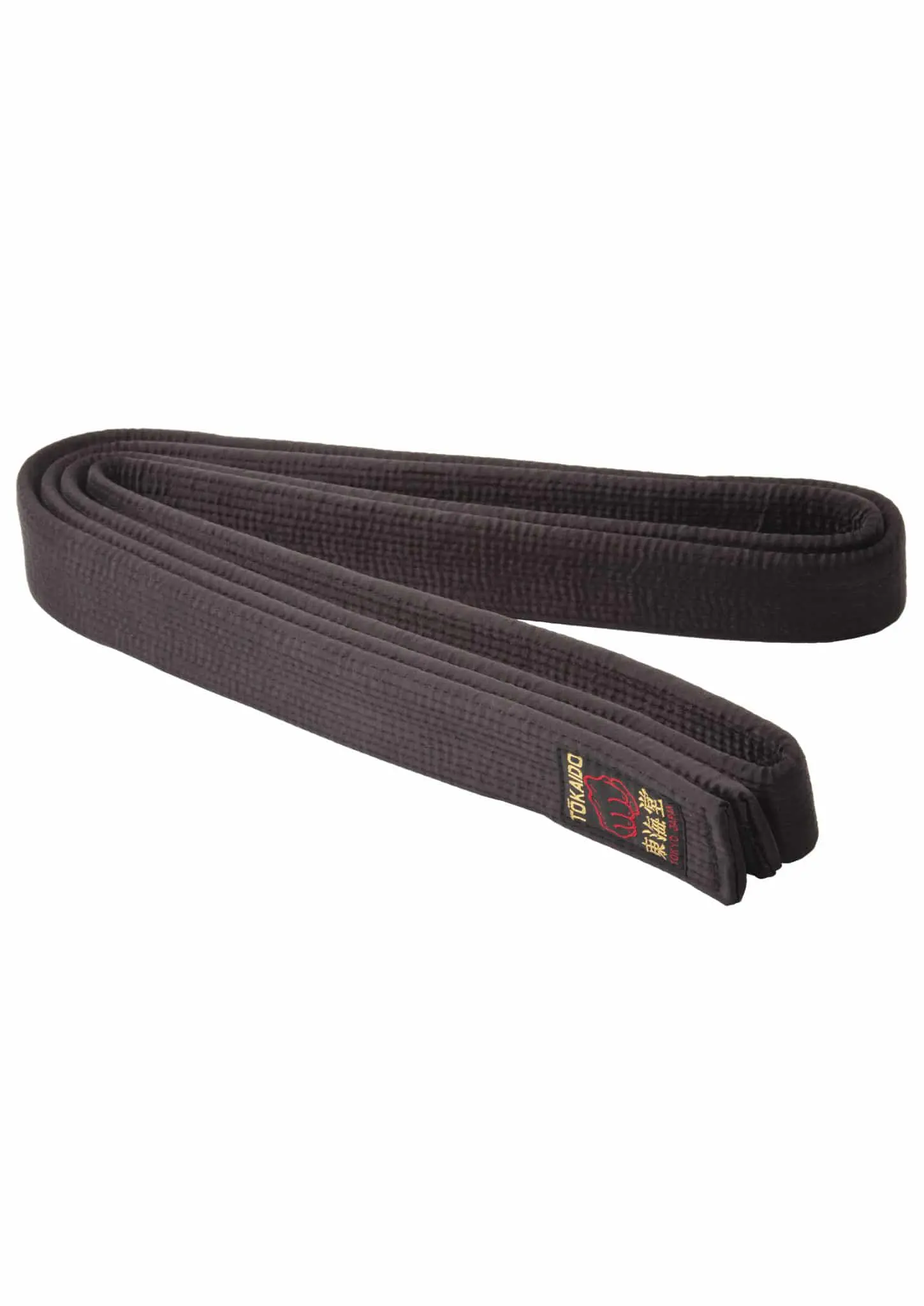 Tokaido Extra-Large Black Karate Belt - Made in Japan - High-quality silk-satin