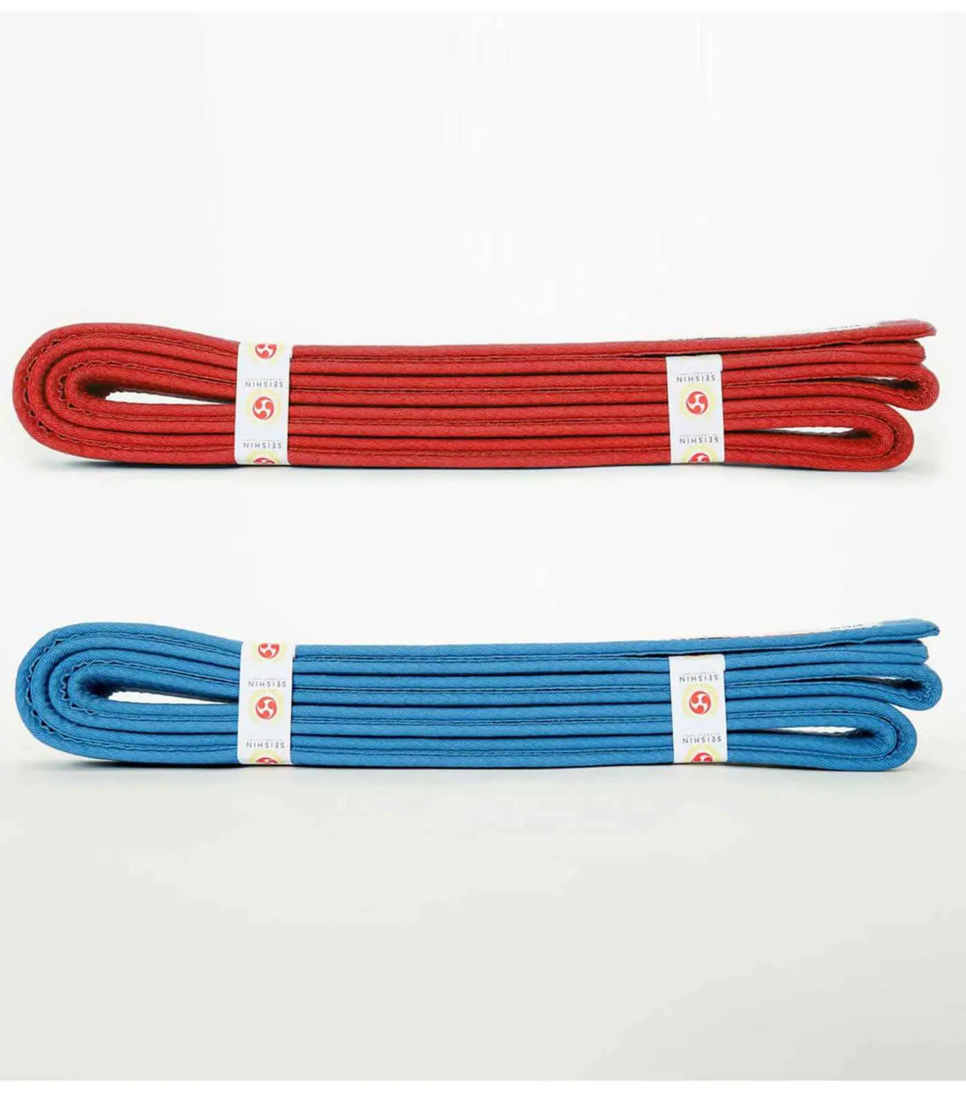 competition-belts-wkf- seishin-international-red-and-blue-cotton-profile