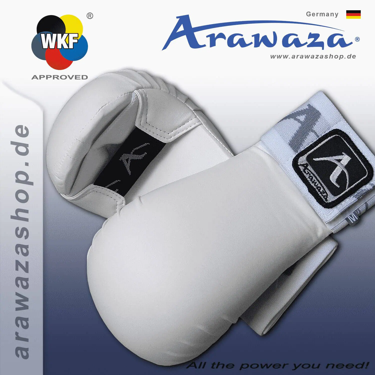 ARAWAZA Karate gloves - PU - white - Image 2