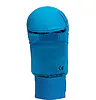 SMAI Thumbless Karate Gloves - WKF 19 gloves-of-karate-without-knee-smai-wkf-blue-front