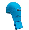 SMAI Thumbless Karate Gloves - WKF 21 gloves-of-karate-without-knee-smai-wkf-blue-back