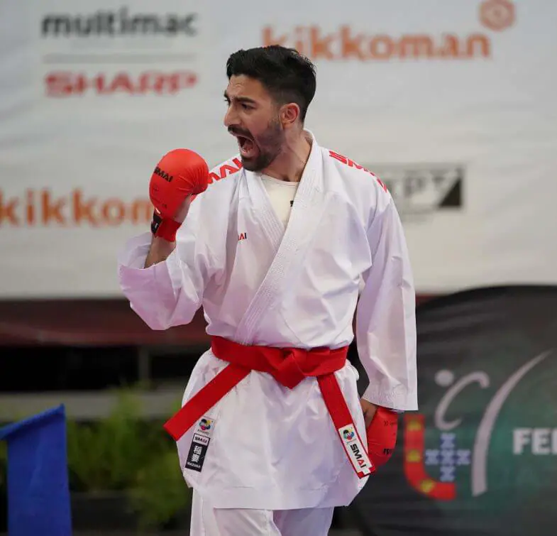 SMAI Thumbless Karate Gloves - WKF 13 karate-gloves-without-toes-smai-wkf-model