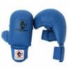 gants karate bleu avec pouce budo fight homologues ffk