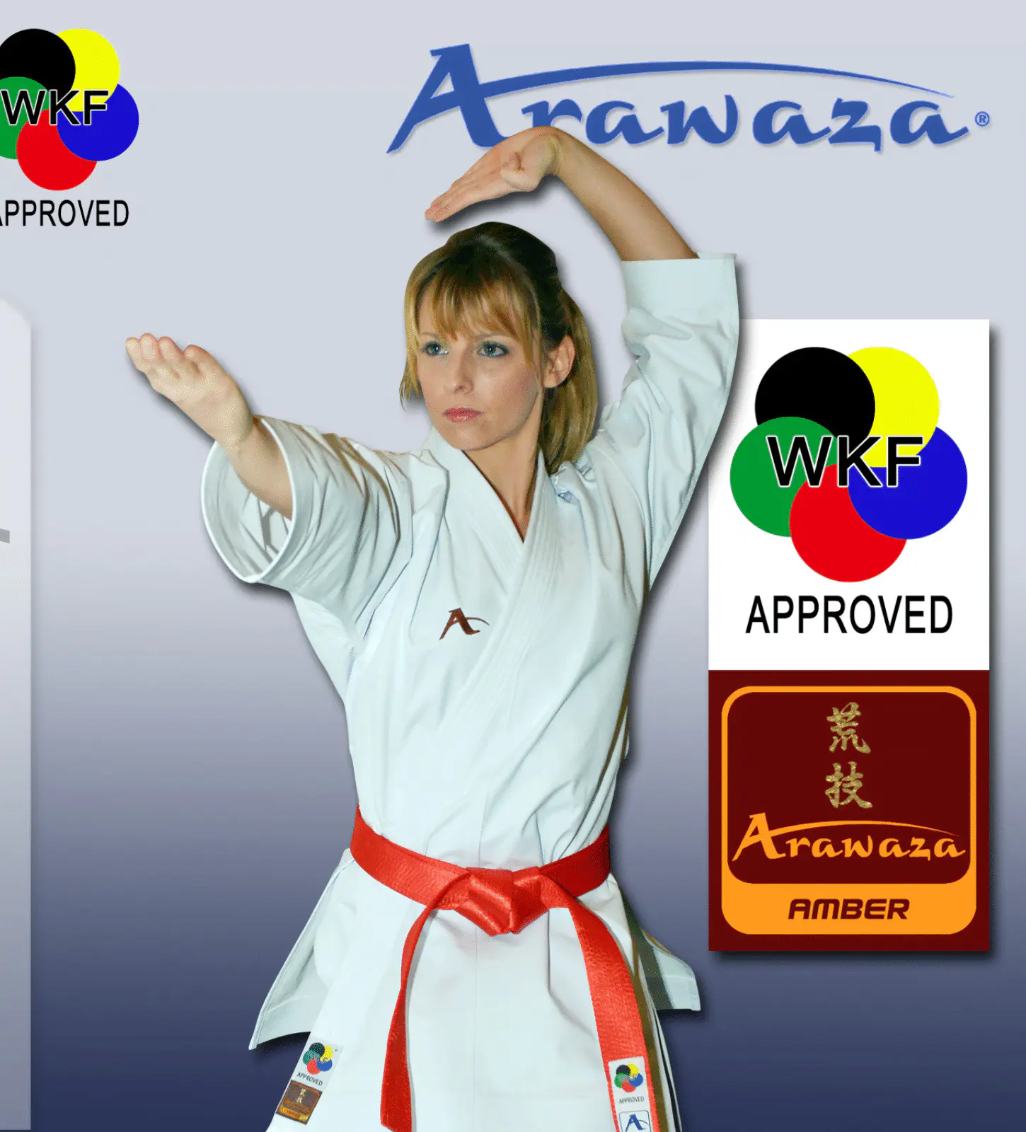 Kimono Arawaza AMBER Evolution for Kata - WKF Approved - GOLD EDITION - Size 175