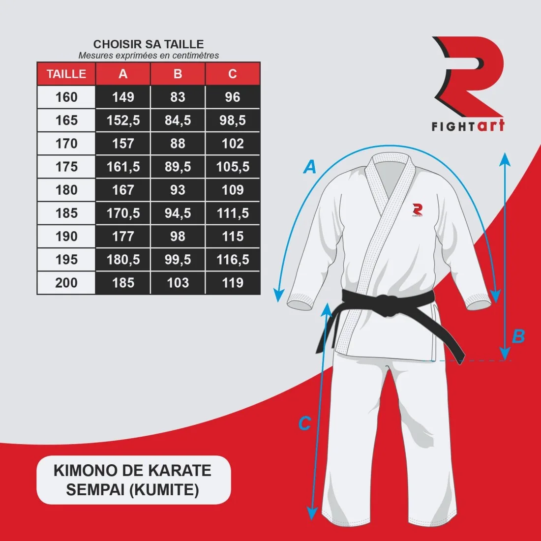 Kumite Karate-gi "Sempai" WKF – Fight-Art 5 kumite-competition-karate-gi-sempai-wkf size