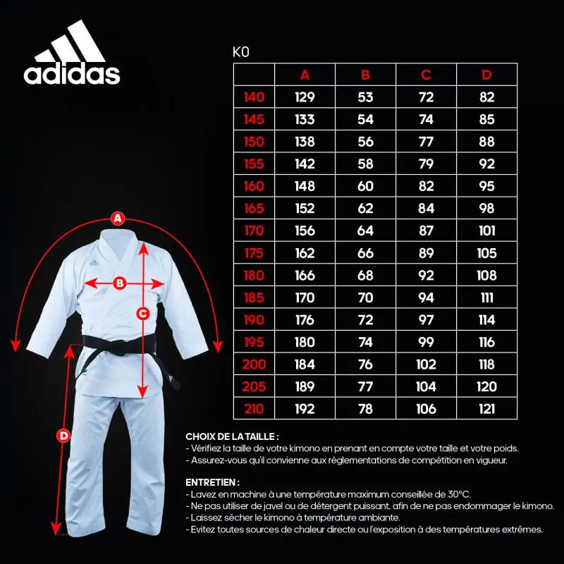 kimono-karate-gi-adizero-adidas-wkf-approved-size-table