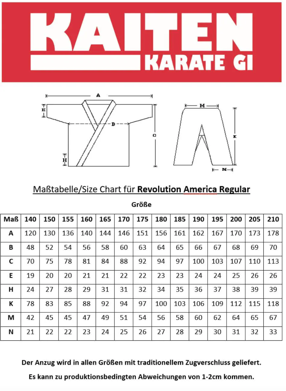kimono-karate-gi-kaiten-sizes