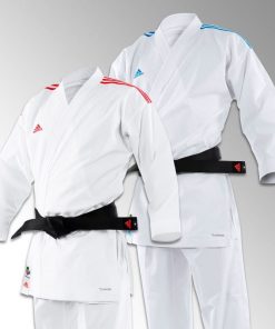 kimono-karate-gi-kumite-revoflex-adidas-bandes-rouge-bleu-premiere-league-k190sksmu